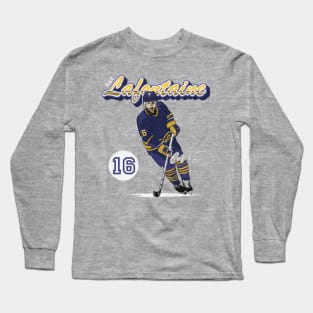 Pat Lafontaine Buffalo Retro Script Long Sleeve T-Shirt